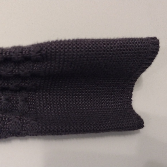 H&M Charcoal Gray Cable Knit Belted Long Sweater size Small - Picture 7 of 16